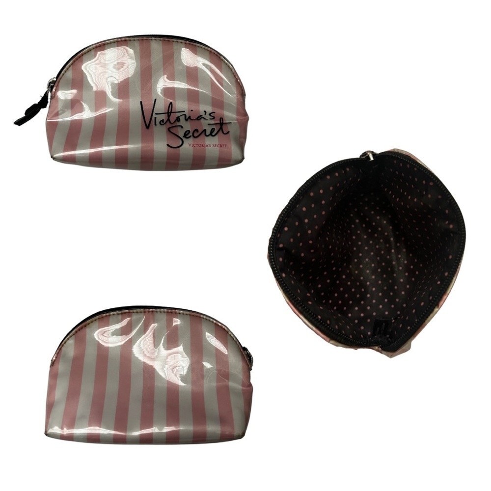 Victoria's Secret - Small Cosmetic Bag - Pink/White Stripes
